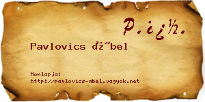 Pavlovics Ábel névjegykártya